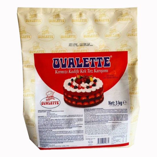 Ovalette Red Cake Backmischung Biscuit / Sponge Cake 3 kg - 023-100 - Katsan Gıda